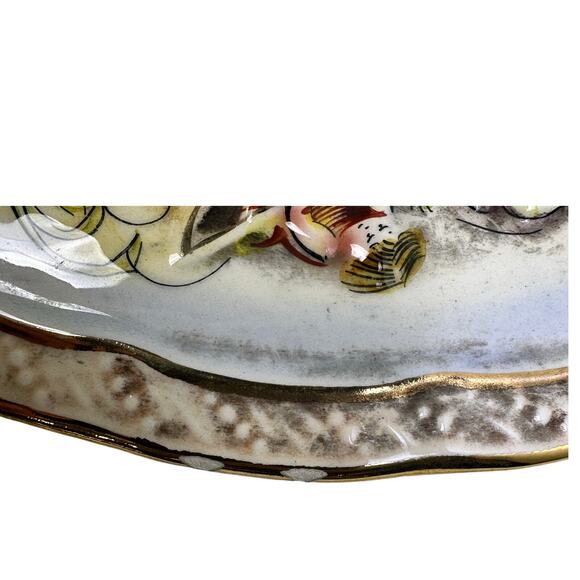 Capodimonte Italian Vintage 1950-1970 Raised Relief Porcelain 11.5" Ash Tray - Picture 7 of 11